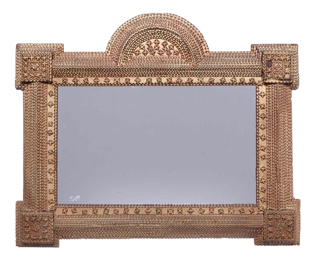 Vintage Tramp Art Mirror (1 of 4)