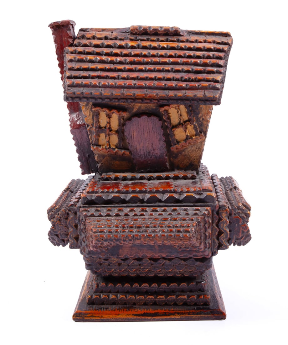 Vintage Tramp Art House Bank (1 of 9)