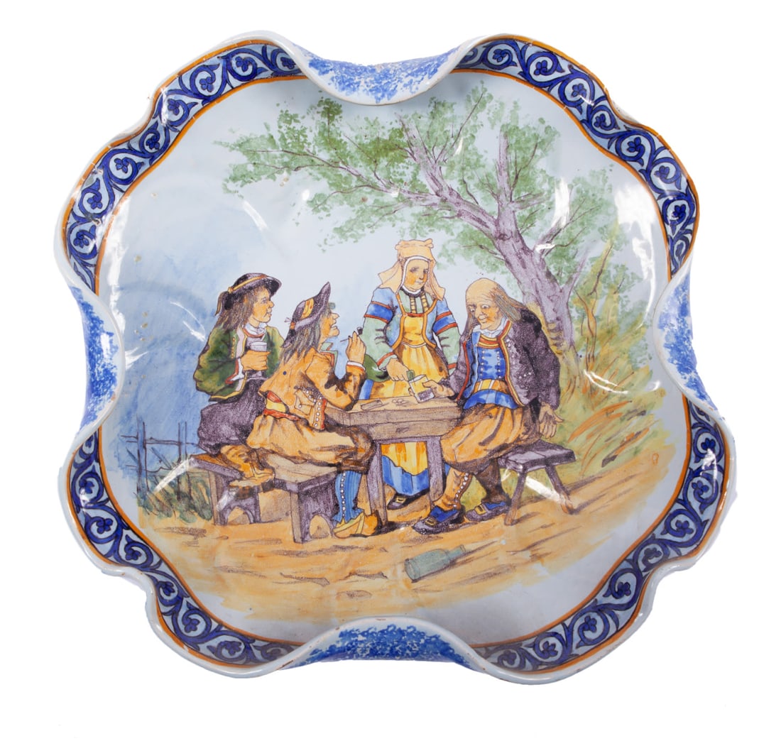Quimper Pottery Decorative Plate by Porquier-Beau (1 of 5)