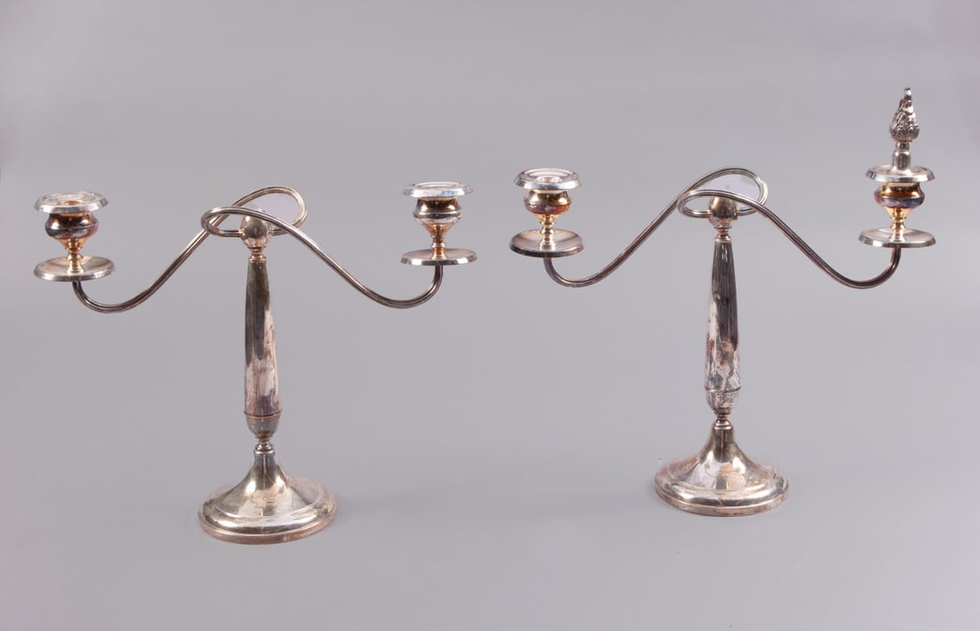 Pair Of Silver Plated Candle Holders (1 of 6)