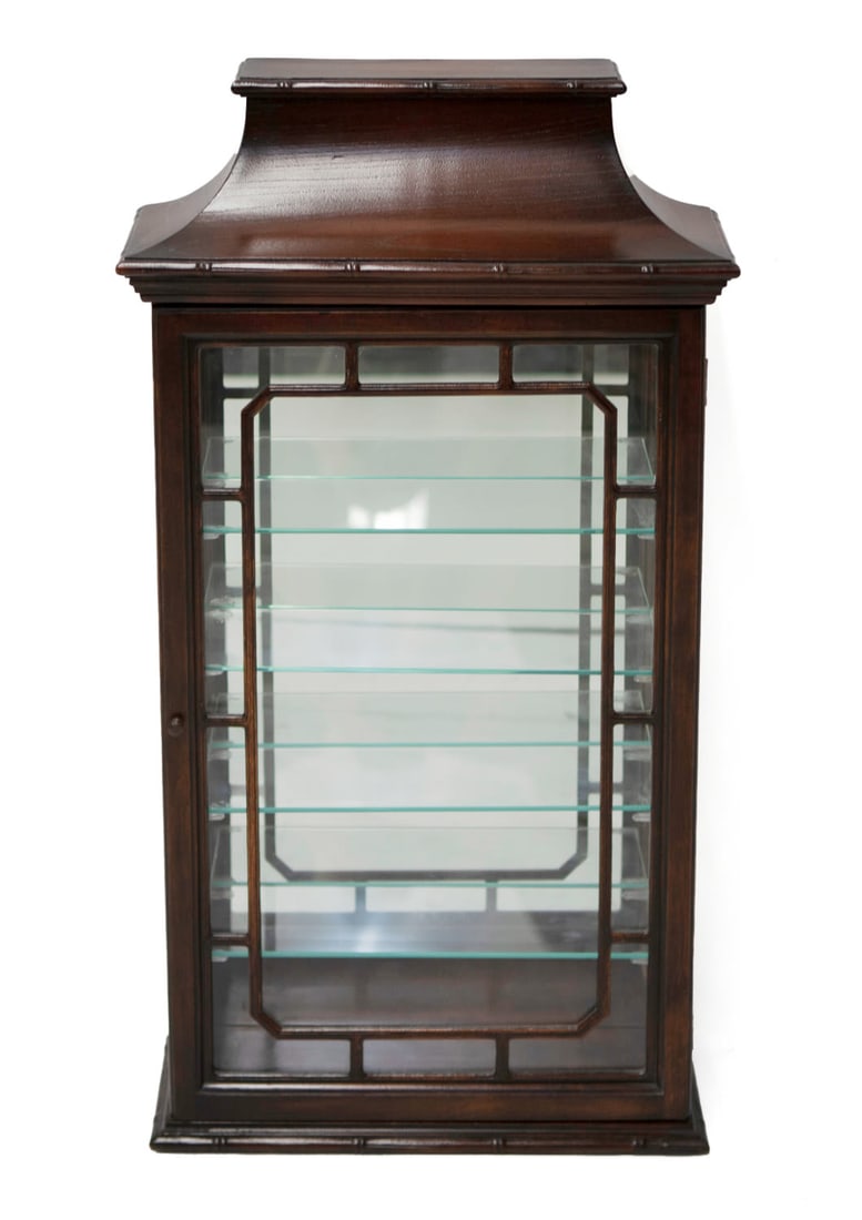 Pagoda Faux Bamboo Wall Cabinet (1 of 6)