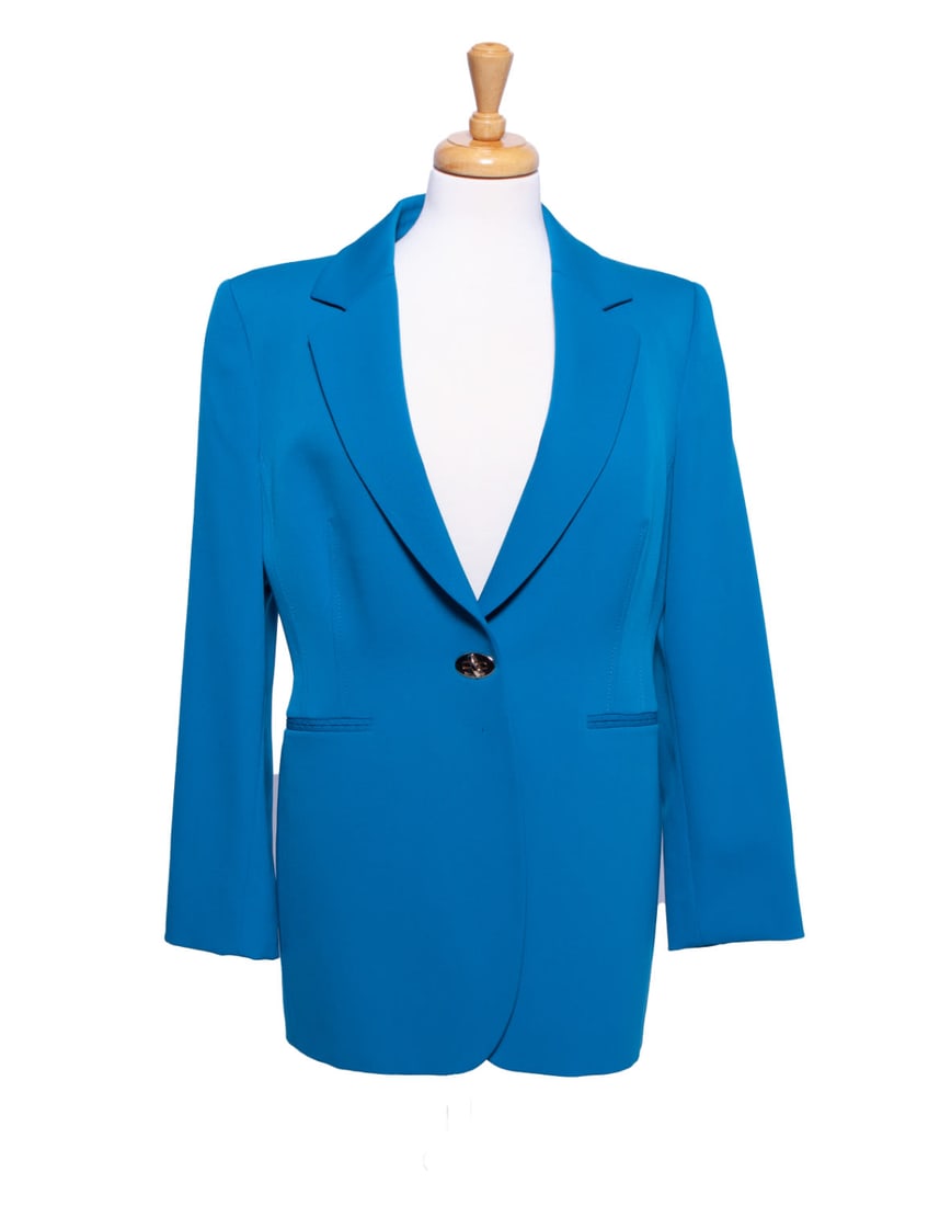 Emilio Pucci Italian Aqua Womens Blazer Suit Jacket (1 of 6)