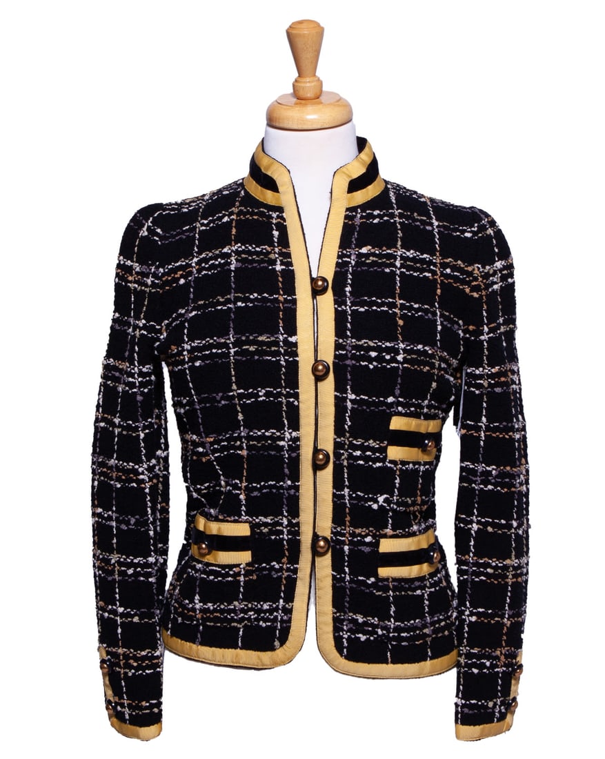 Vintage Adolfo New York Tweed Women's Blazer Jacket (1 of 5)