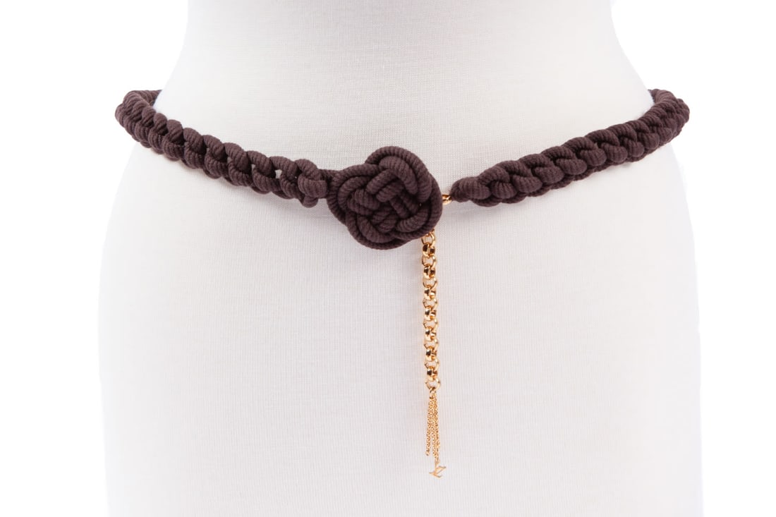 Louis Vuitton Braided Brown Womens Belt (1 of 4)