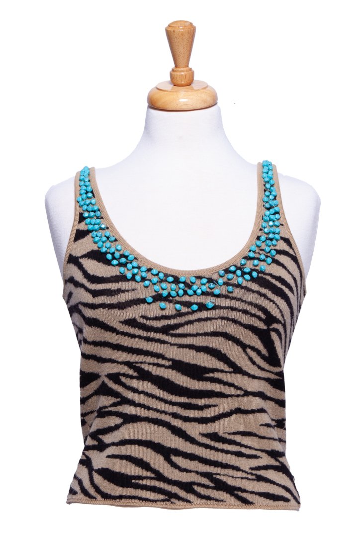 Gianni Versace Cashmere Knitted Women's Tank Top (1 of 5)