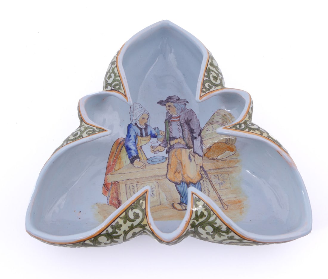 Quimper Figural Plate, Porquier-Beau (1 of 6)