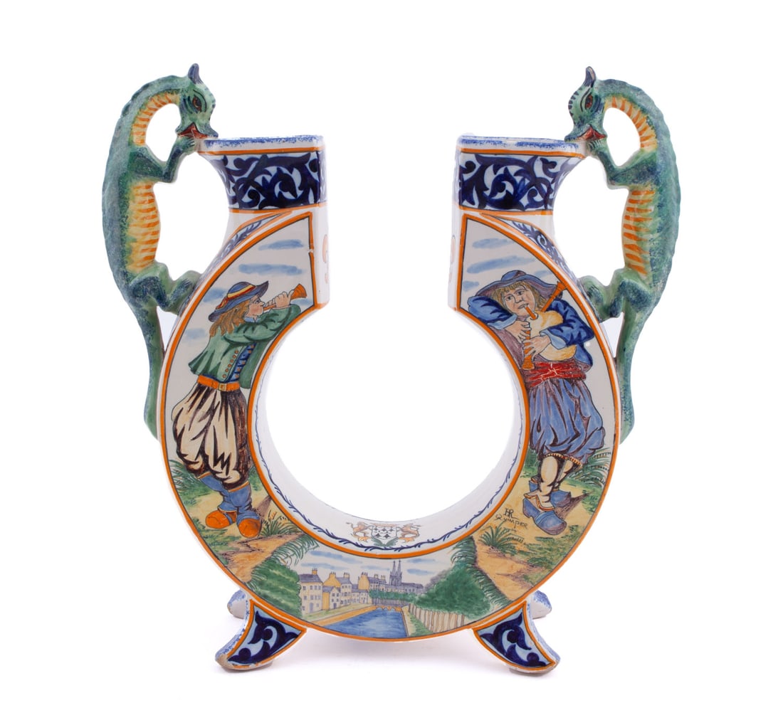 Large Horseshoe Vase by Harriot Quimper (1 of 9)