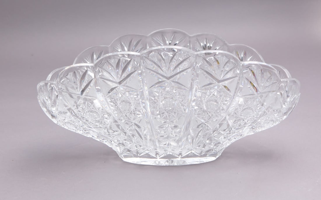 American Cut Crystal Clam Shell Bowl (1 of 5)