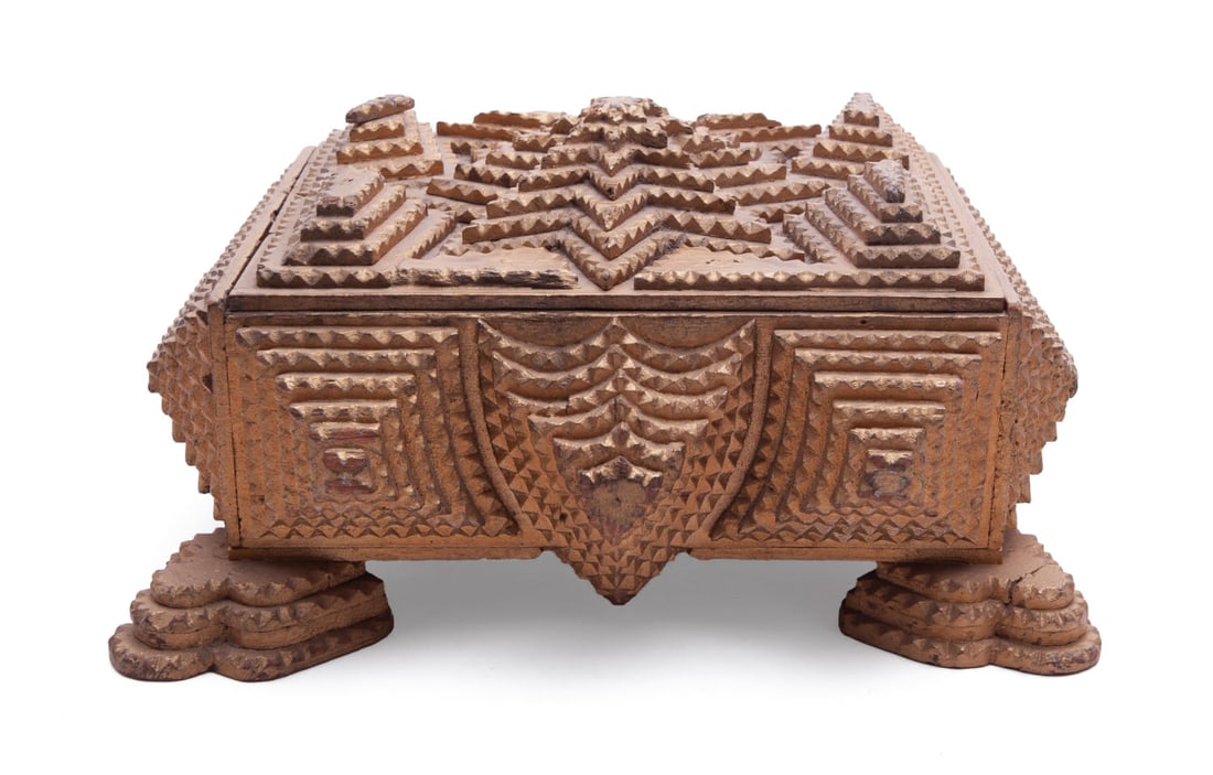 Vintage Tramp Art Cigar Box Habana Banderos (1 of 8)