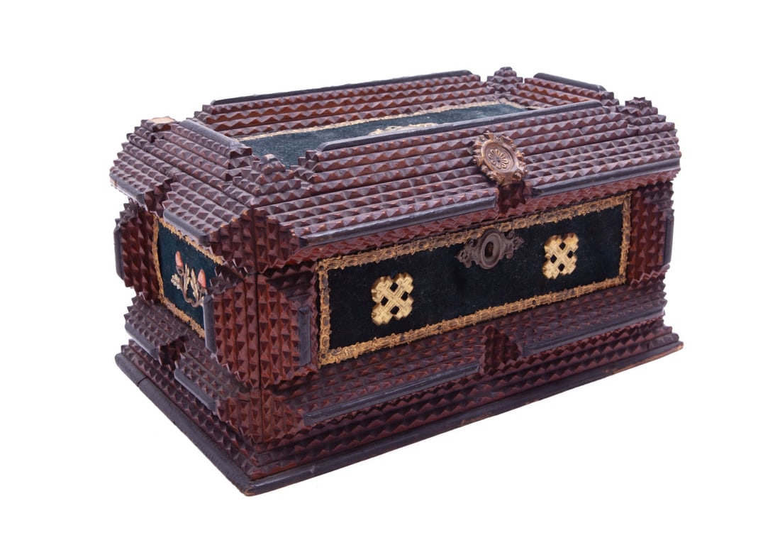 Vintage Tramp Art Jewelry Box (1 of 14)