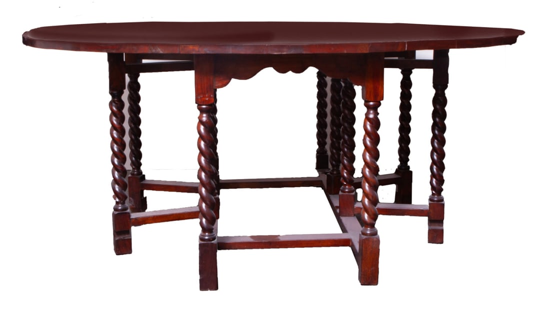 Mahogany Drop Leaves Dining Table (1 of 3)