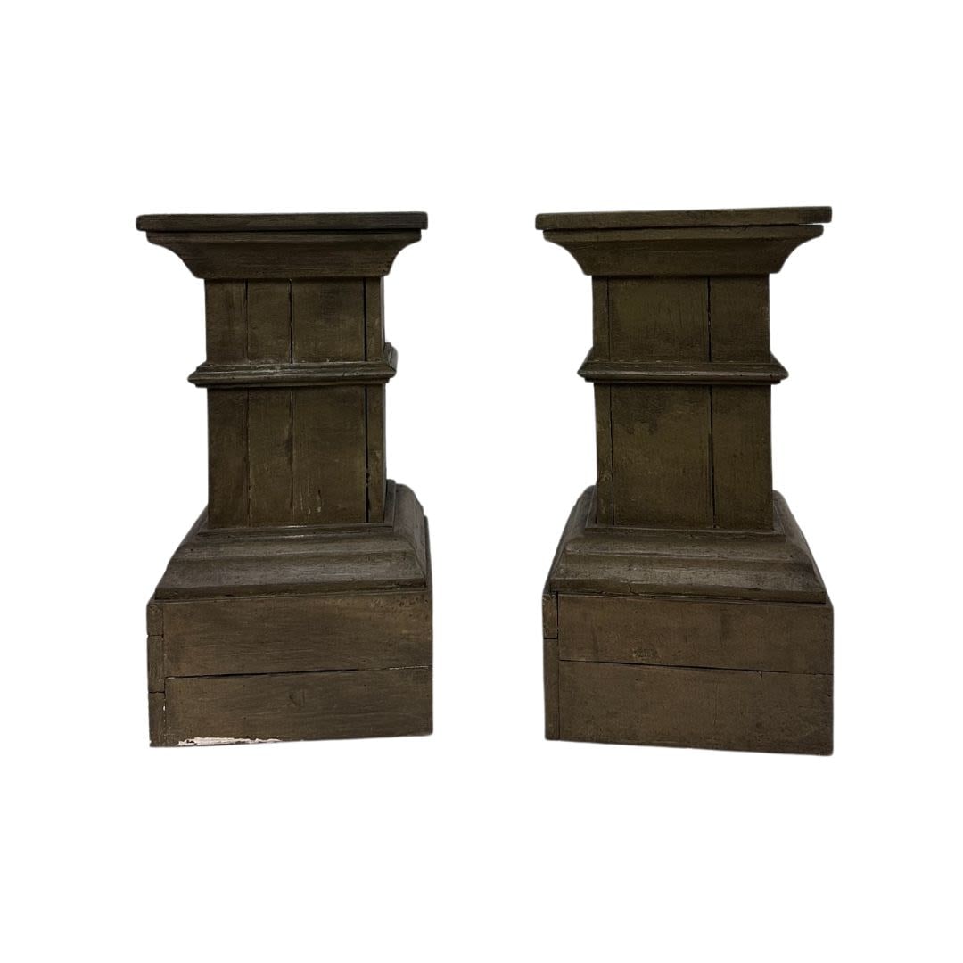 Pair of Wooden Painted Pedestals (1 of 4)