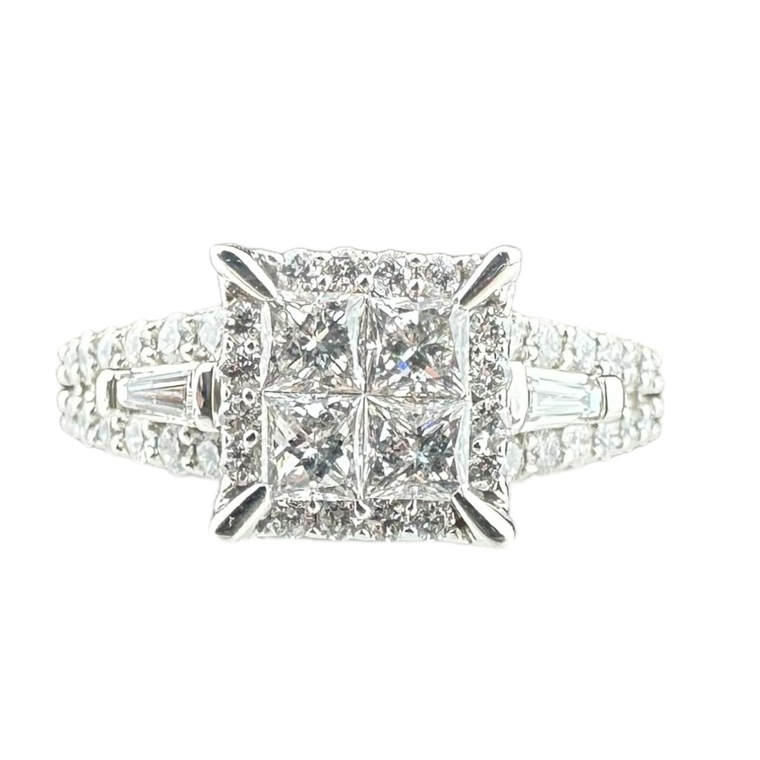 14kt White Gold Diamond Wedding Ring (1 of 4)