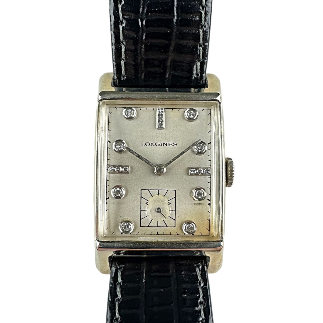 Men's Longines White Gold and Diamond Watch (1 of 8)