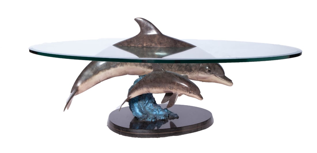 Wyland Worldwide Above And Below Dolphins Table (1 of 5)