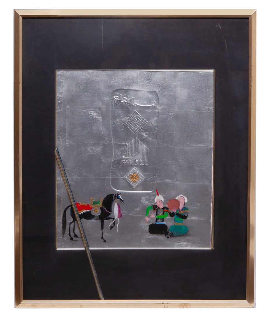 Nasser Ovissi, Players and Horse, Mixed Media (1 of 3)