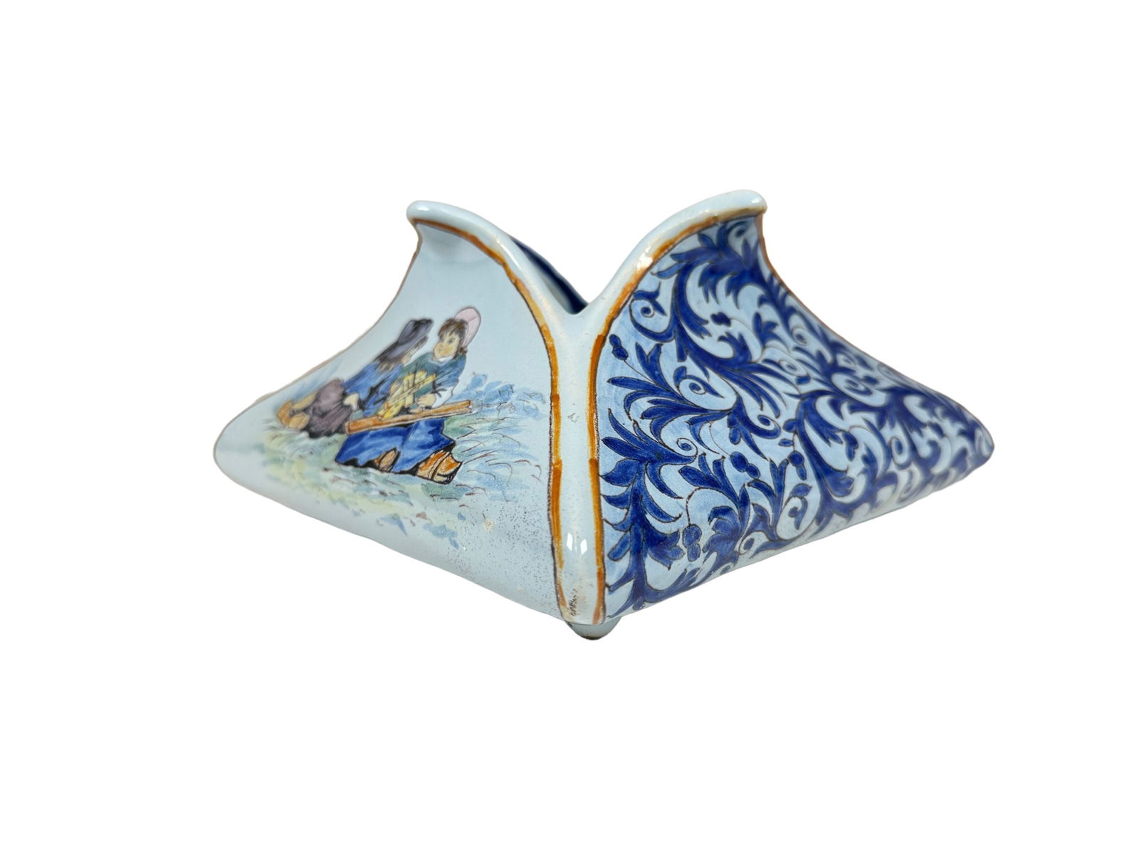 French Faience Quimper Jardiniere Vase by Porquier Beau (1 of 3)