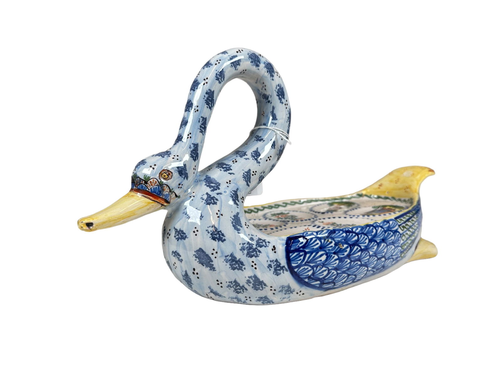 French Faience Quimper Swan Egg Server by Henriot Quimper (1 of 2)