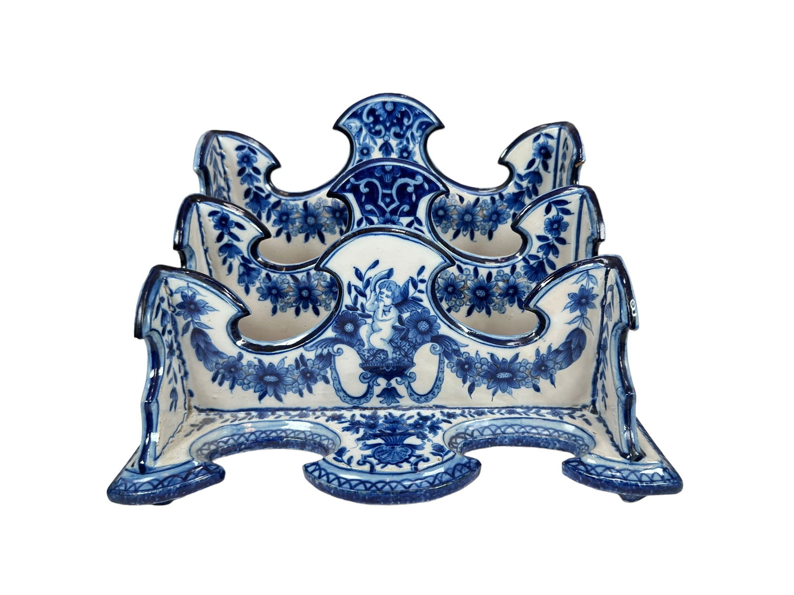 French Faience Quimper Traditional Letter Holder by Henriot Quimper (1 of 4)