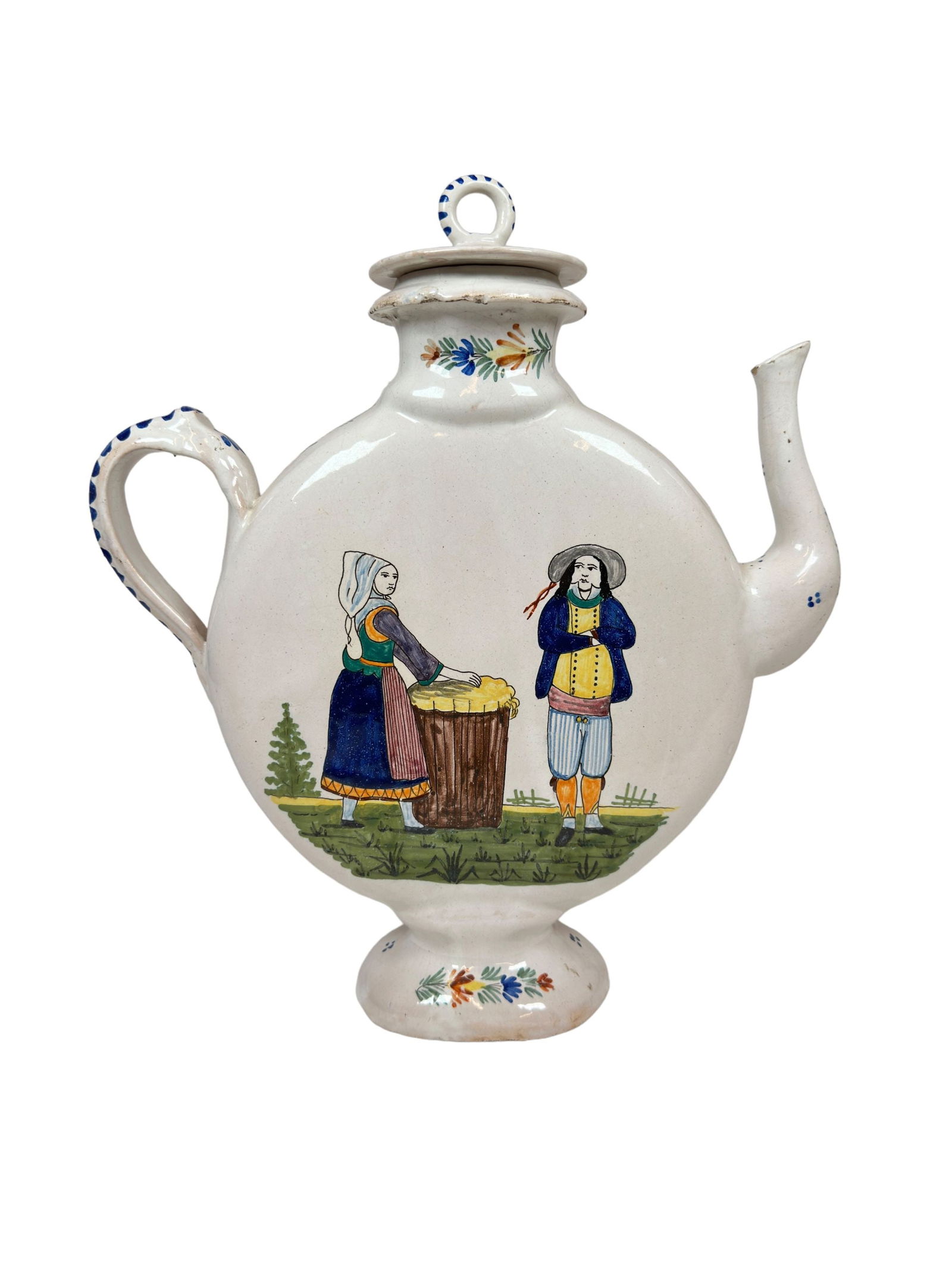 French Faience Quimper Decorative Teapot by Henriot Quimper (1 of 4)