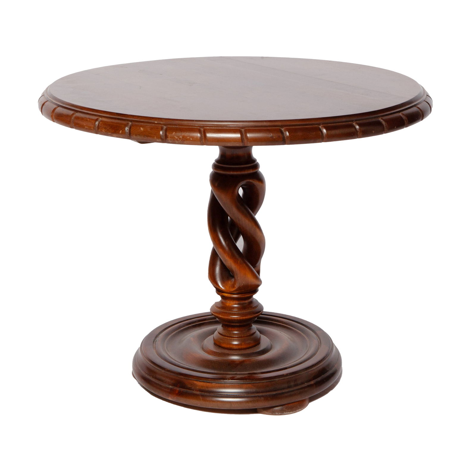 Late 18th Century Hand Carved Barley Twist Pedestal Table (1 of 5)