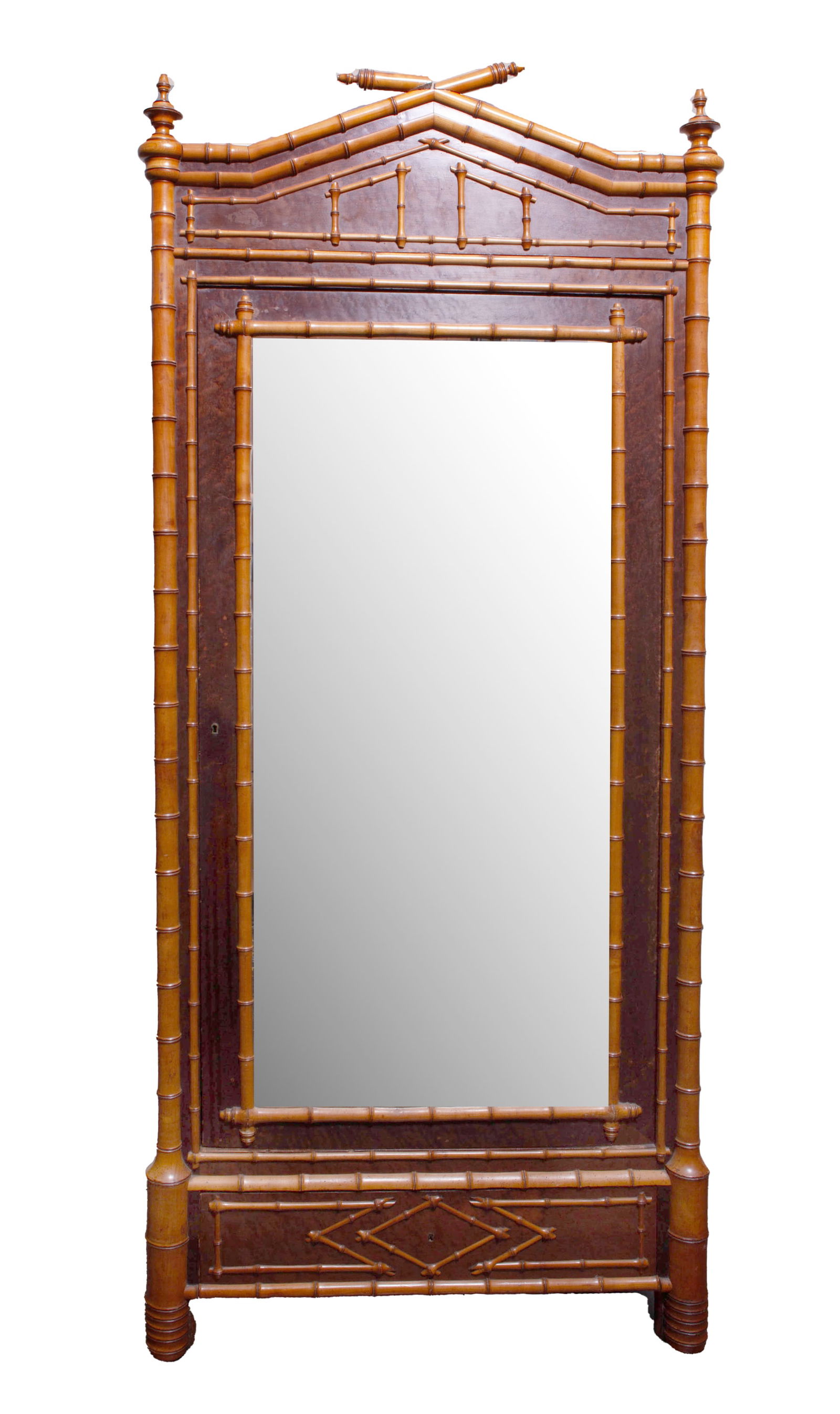 Antique French Bamboo Single Door Armoire (1 of 5)