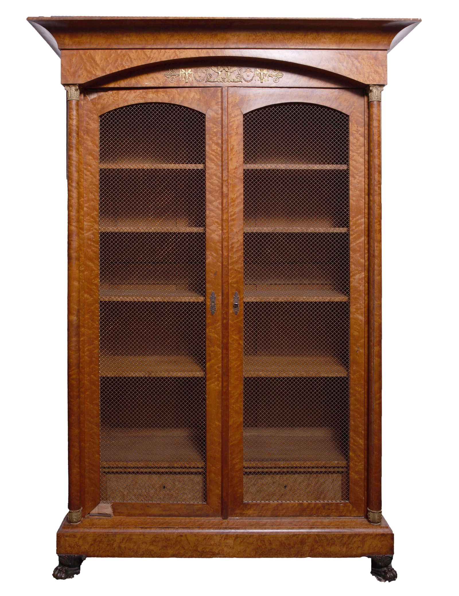 Antique French Louis XV Walnut Inlay Parquetry Ormolu Bibliotheque Library (1 of 7)