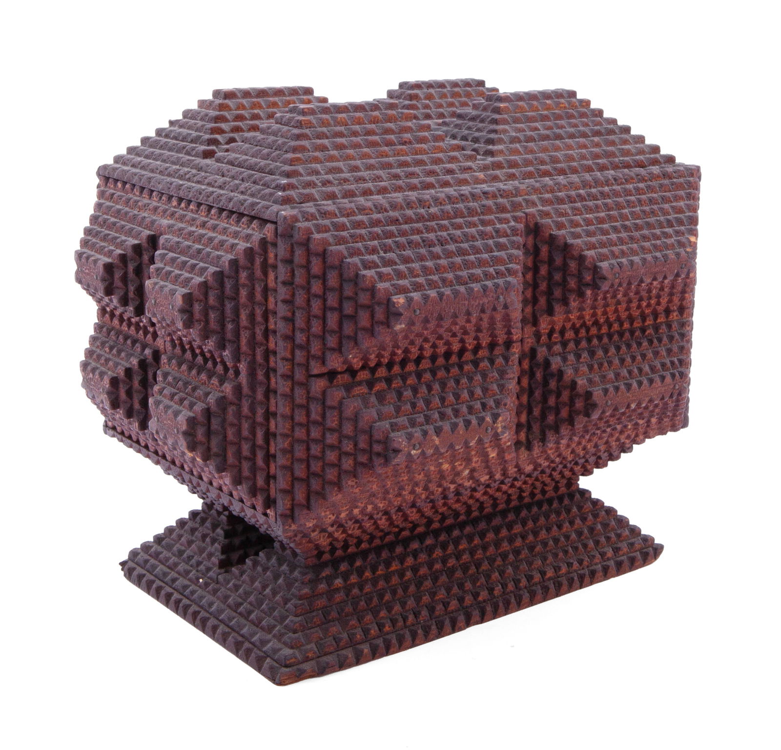 Vintage Tramp Art Cigar Box With Hidden Compartments (1 of 7)