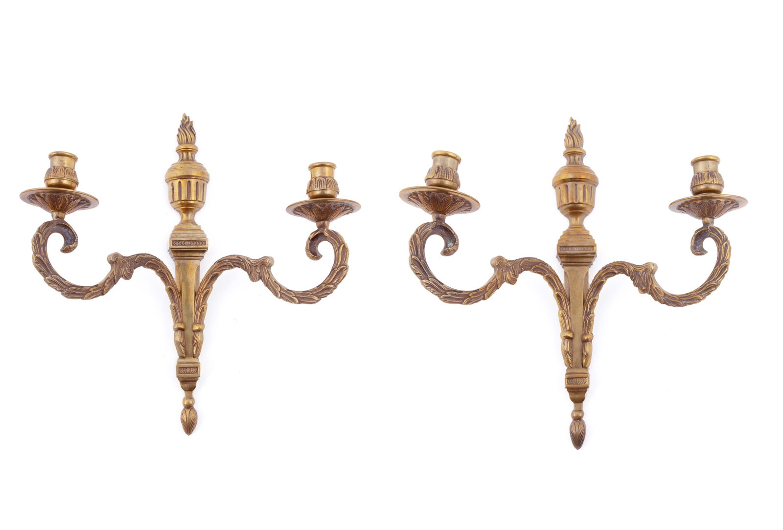 Pair Of French Style Bronze Sconces Candelabras (1 of 7)