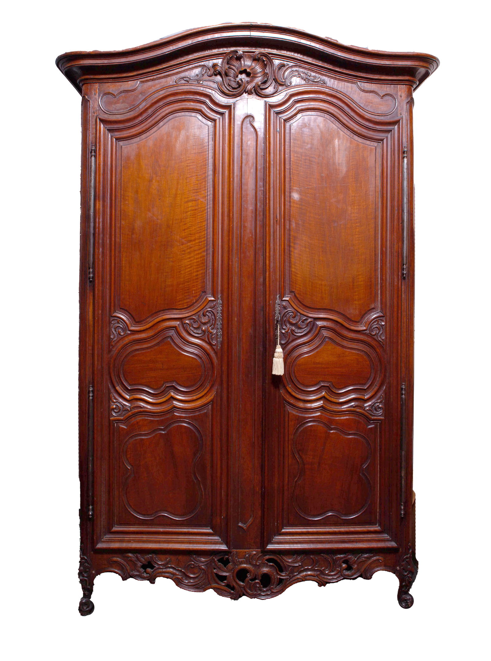 French Provence Style Walnut Armoire (1 of 4)