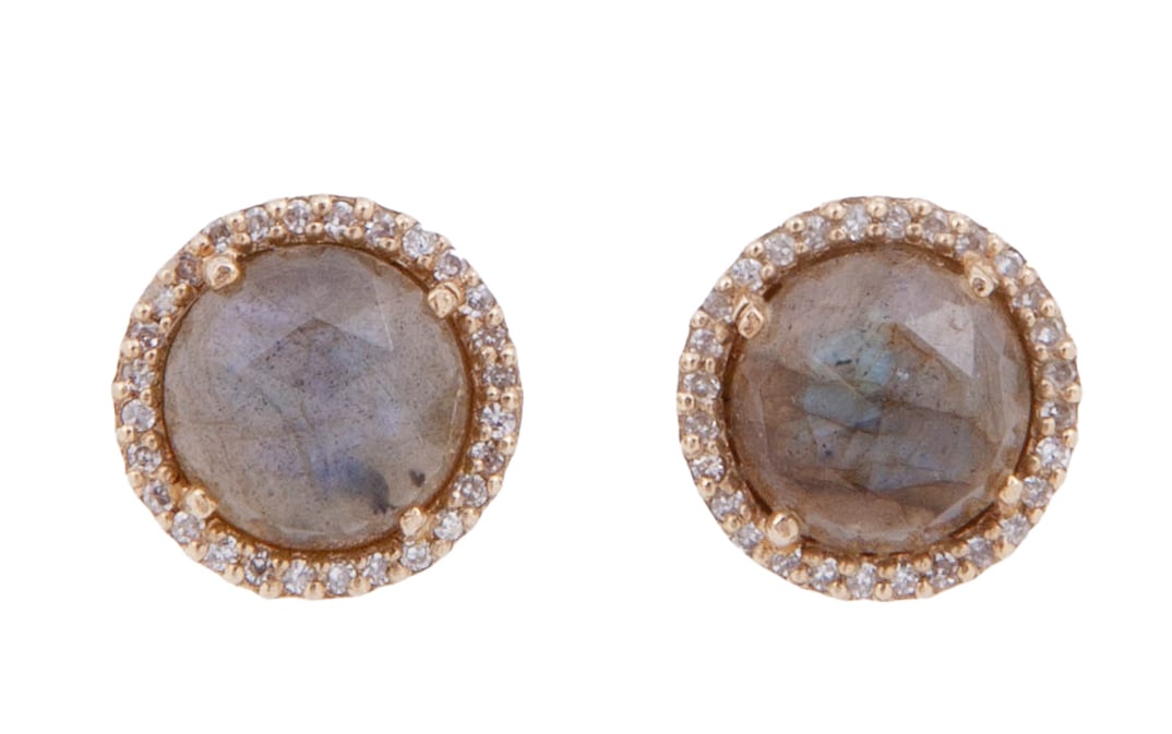 Pair of Diamond and Labradorite Earrings (1 of 5)