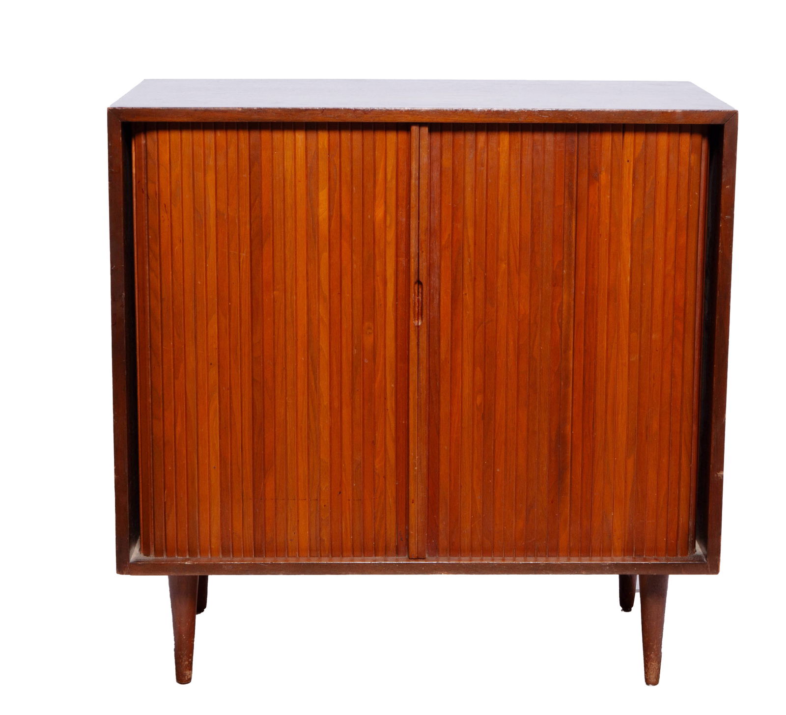 Milo Baughman Style Tambour Doors Cabinet (1 of 7)