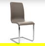 Cantoni Set of Four Toro Side Chairs By Peressini in Chrome Gray and Leather