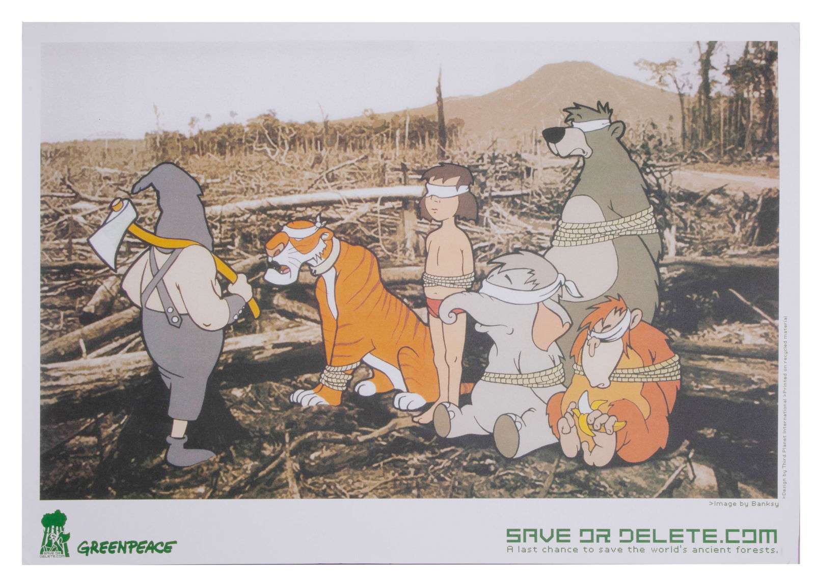 Banksy x Greenpeace, Save or Delete, Lithograph (1 of 6)