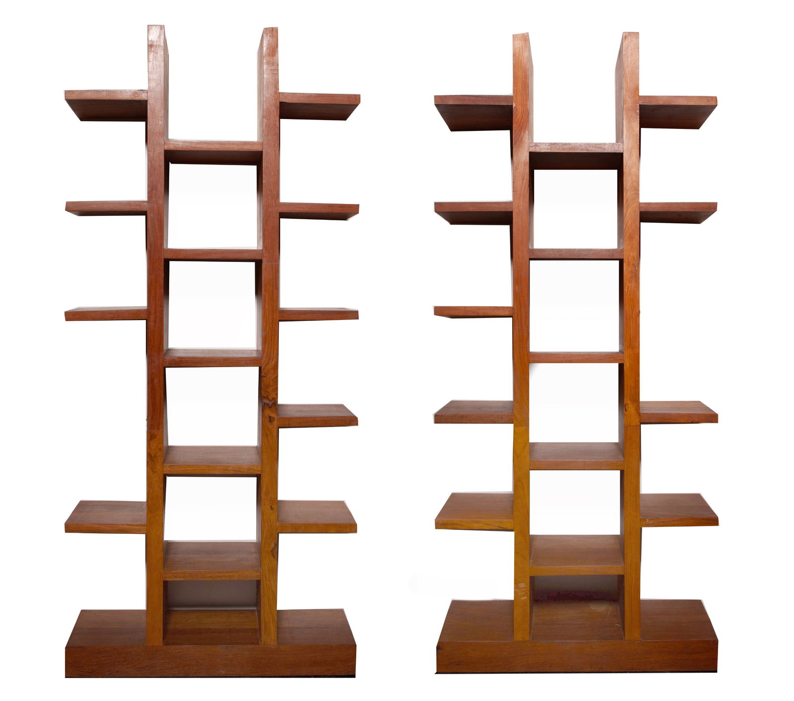 Pair of Contemporary Wooden Bookshelves (1 of 5)