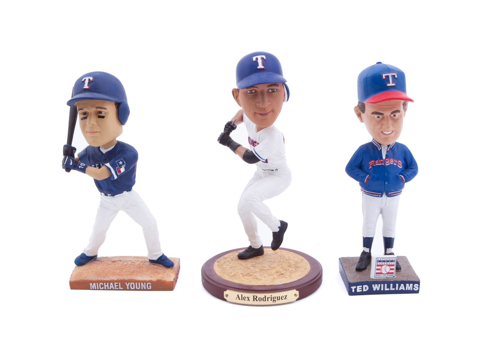 Collection of 3 Texas Rangers Bobbleheads, Rodriguez, Williams, Young (1 of 10)