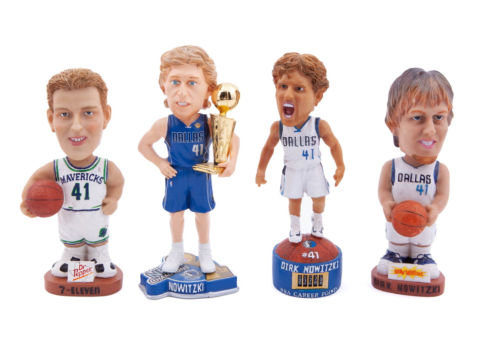 Set of 4 Dirk Nowitzki Bobbleheads (1 of 9)