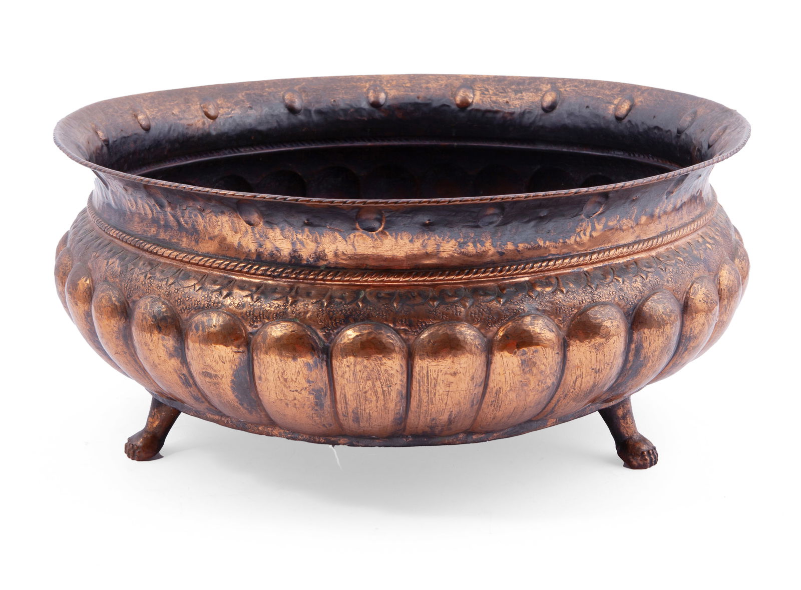 Antique Hammered Copper Jardiniere, Possibly Italian (1 of 5)