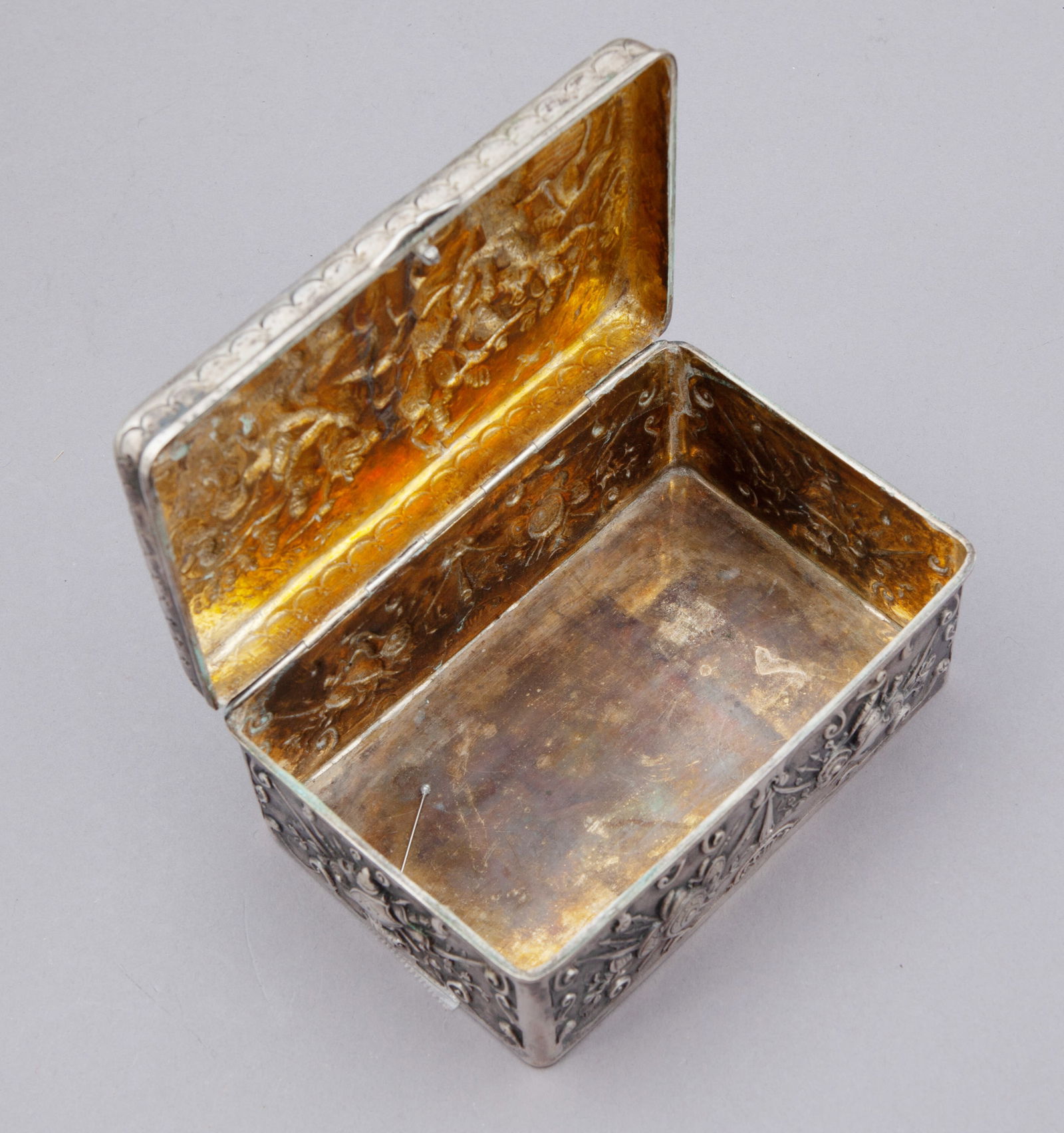 Simon Roseman German Carved Silver Box (1 of 7)