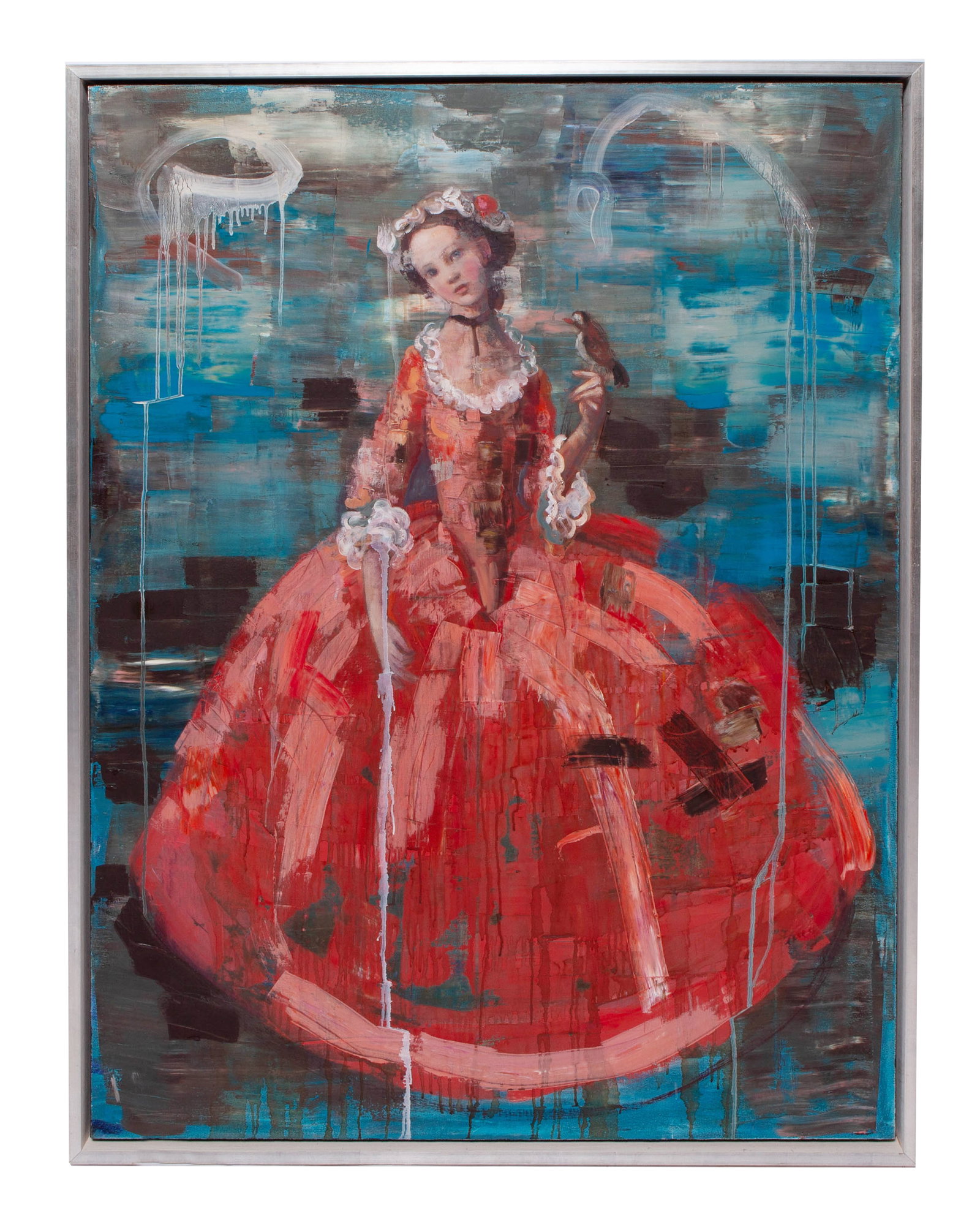 Rimi Yang, Girl in Pink, Oil on Canvas: Rimi Yangâ€‹ (Korean American) Girl in Pink, 2010 Oil on Canvasâ€‹, measuring H 48 W 36 in Signed on backâ€‹ Certificate of Authenticity signed 10/8/2016â€‹ Provena
