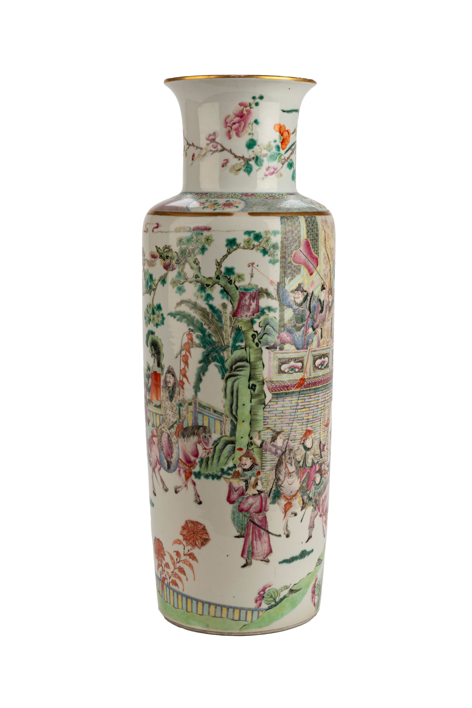 Chinese Qing Wucai Tong Vase (1 of 8)