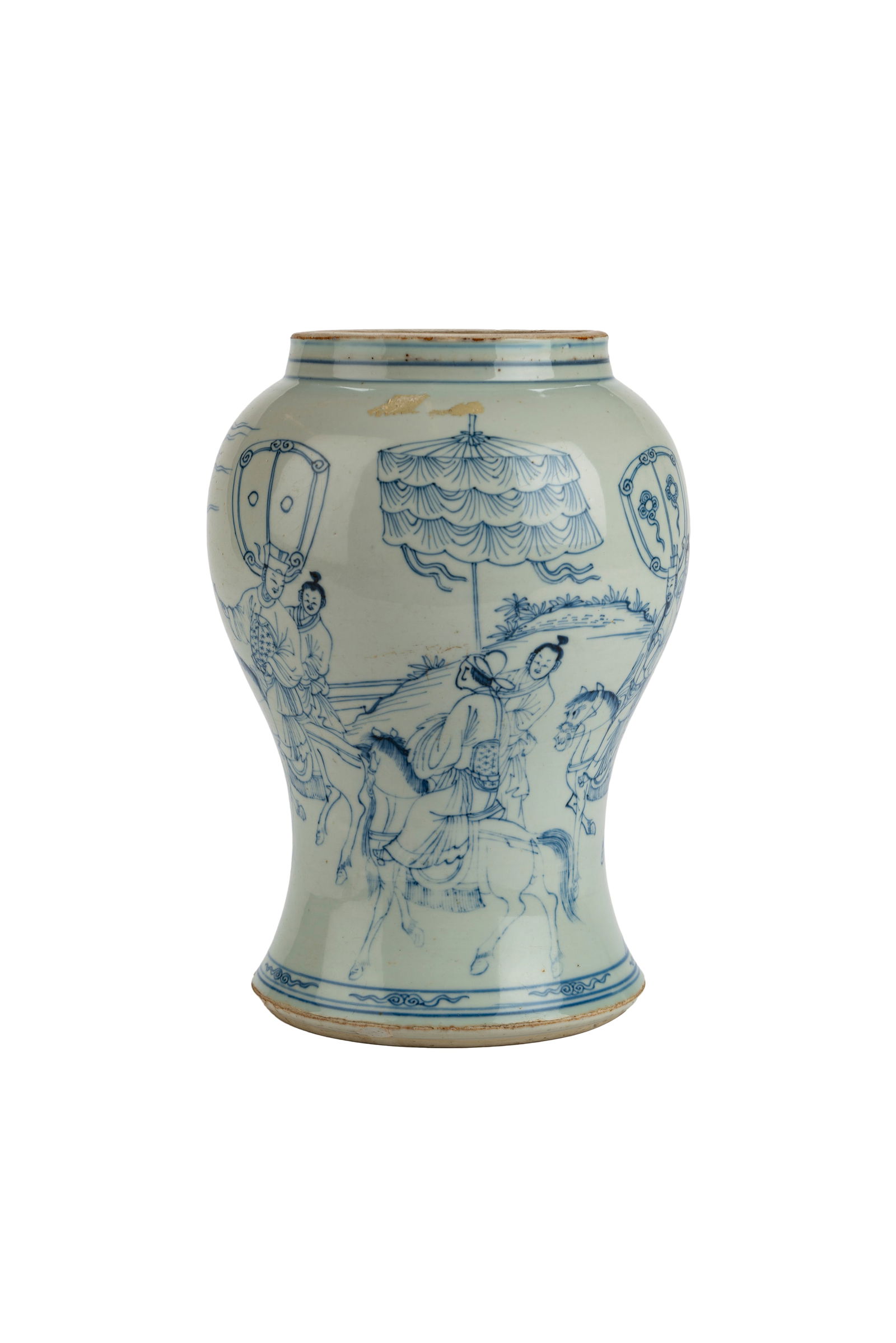 Chinese Qing Kang Xi Blue and White Jar (1 of 7)