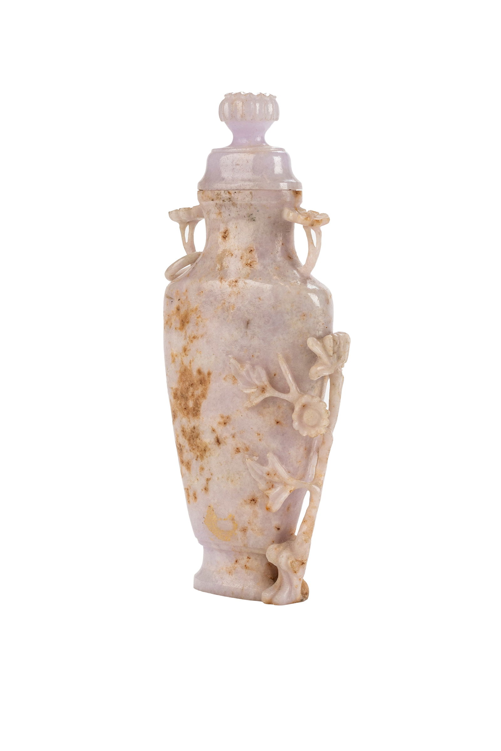 Chinese Qing Carved Jadeite Vase (1 of 6)