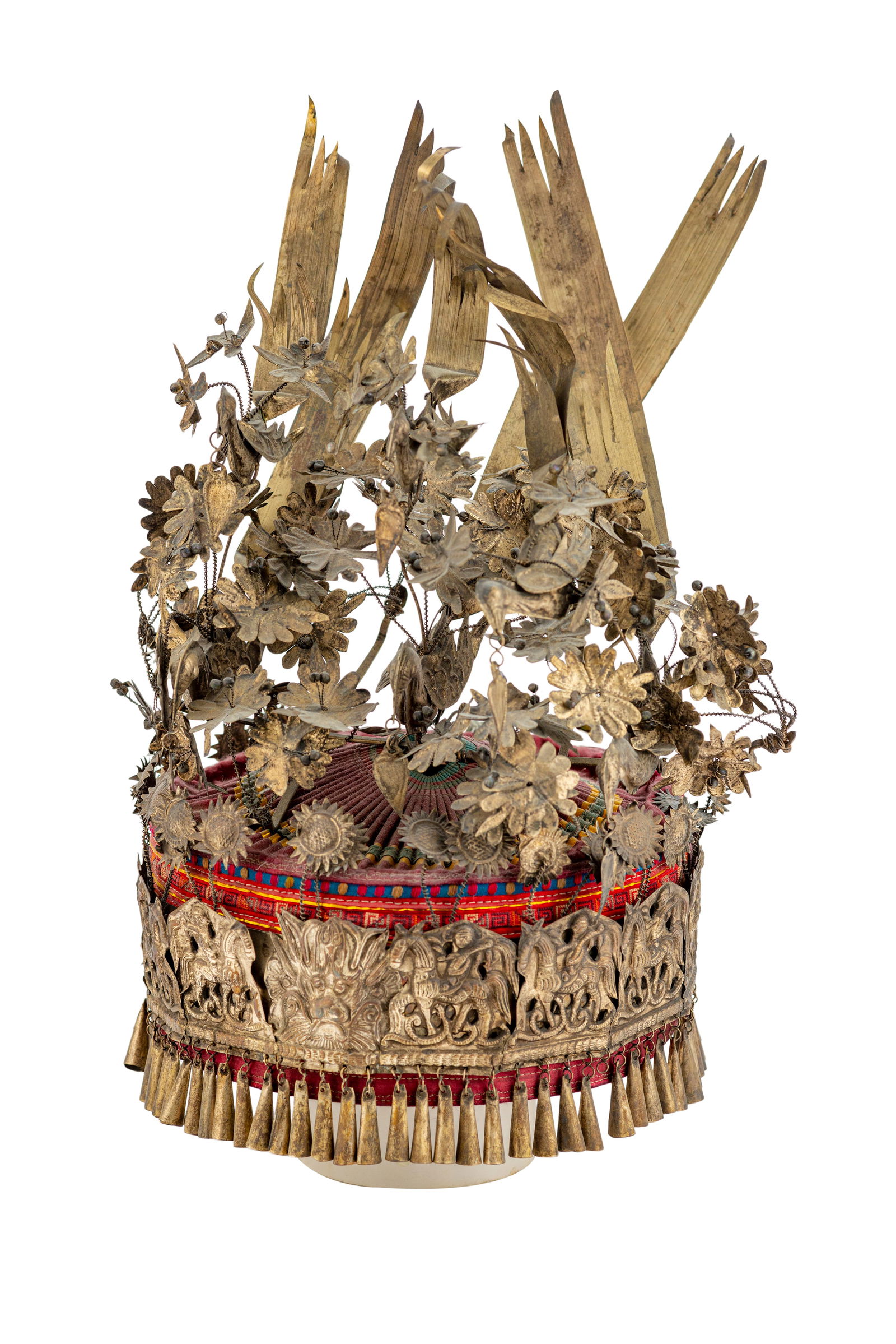 Chinese Qing Miao Silver Wedding Hat (1 of 10)