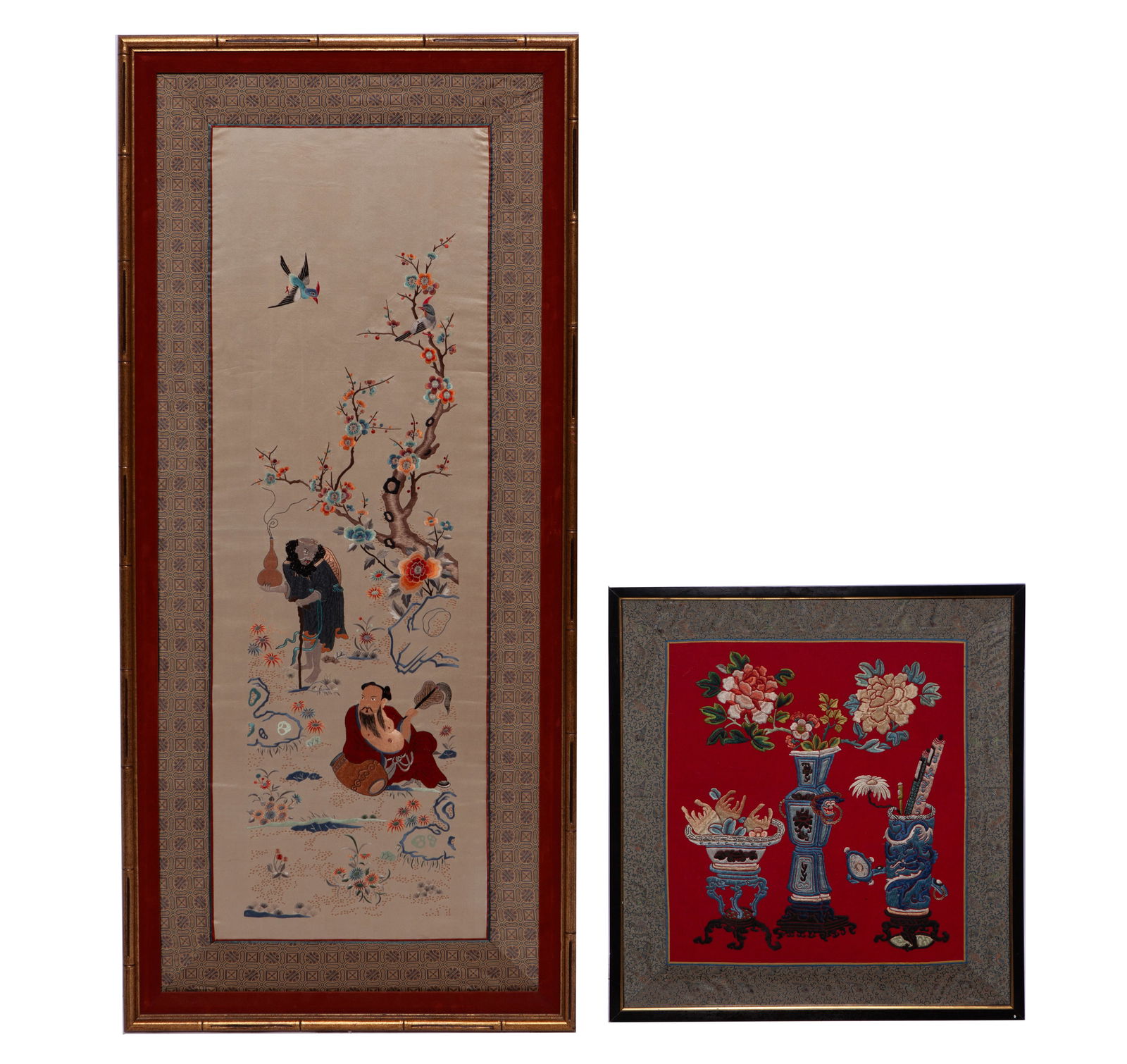 Two Chinese Embroidery Panels (1 of 7)