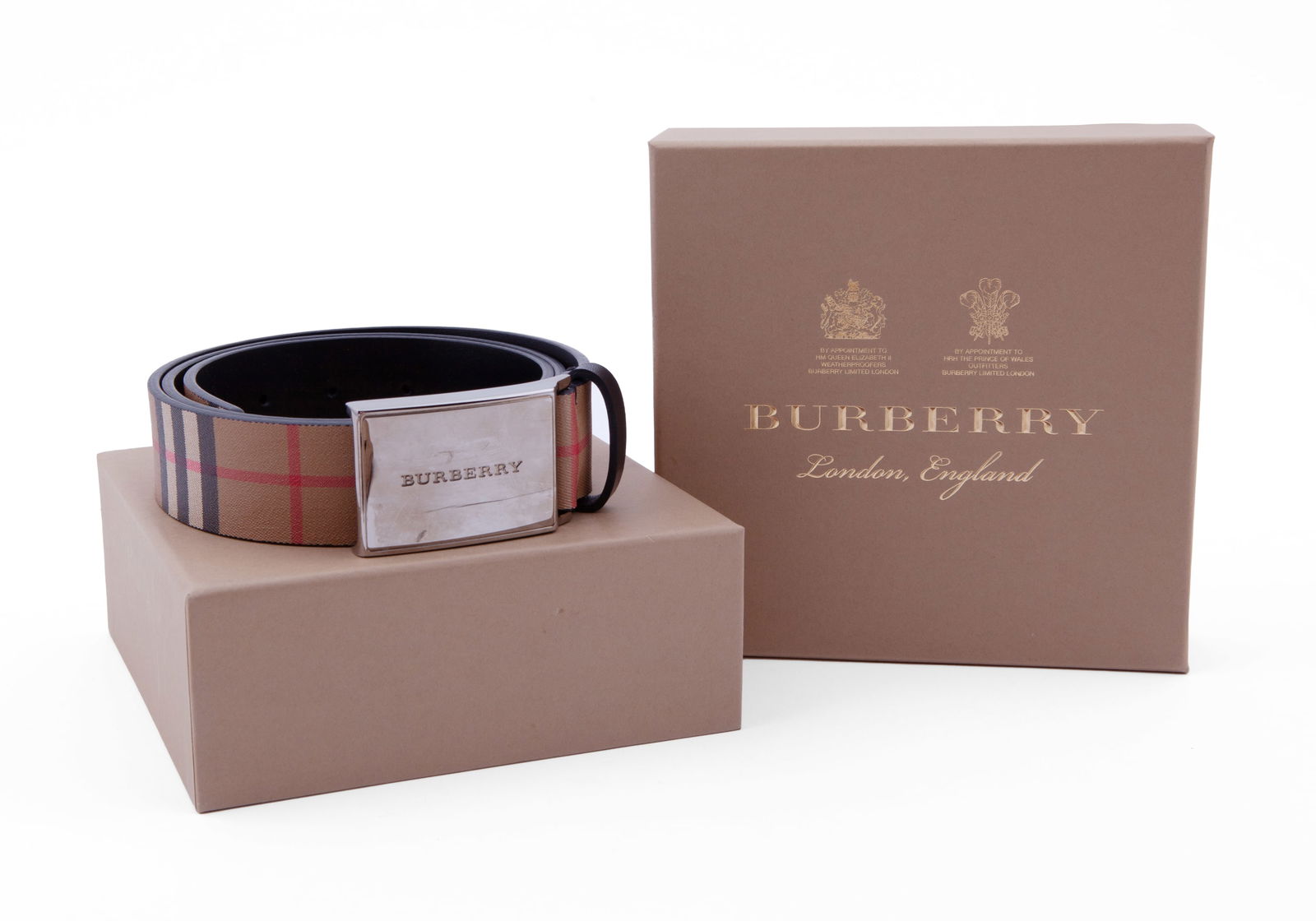 New With Box Burberry Mens Novacheck Belt (1 of 7)