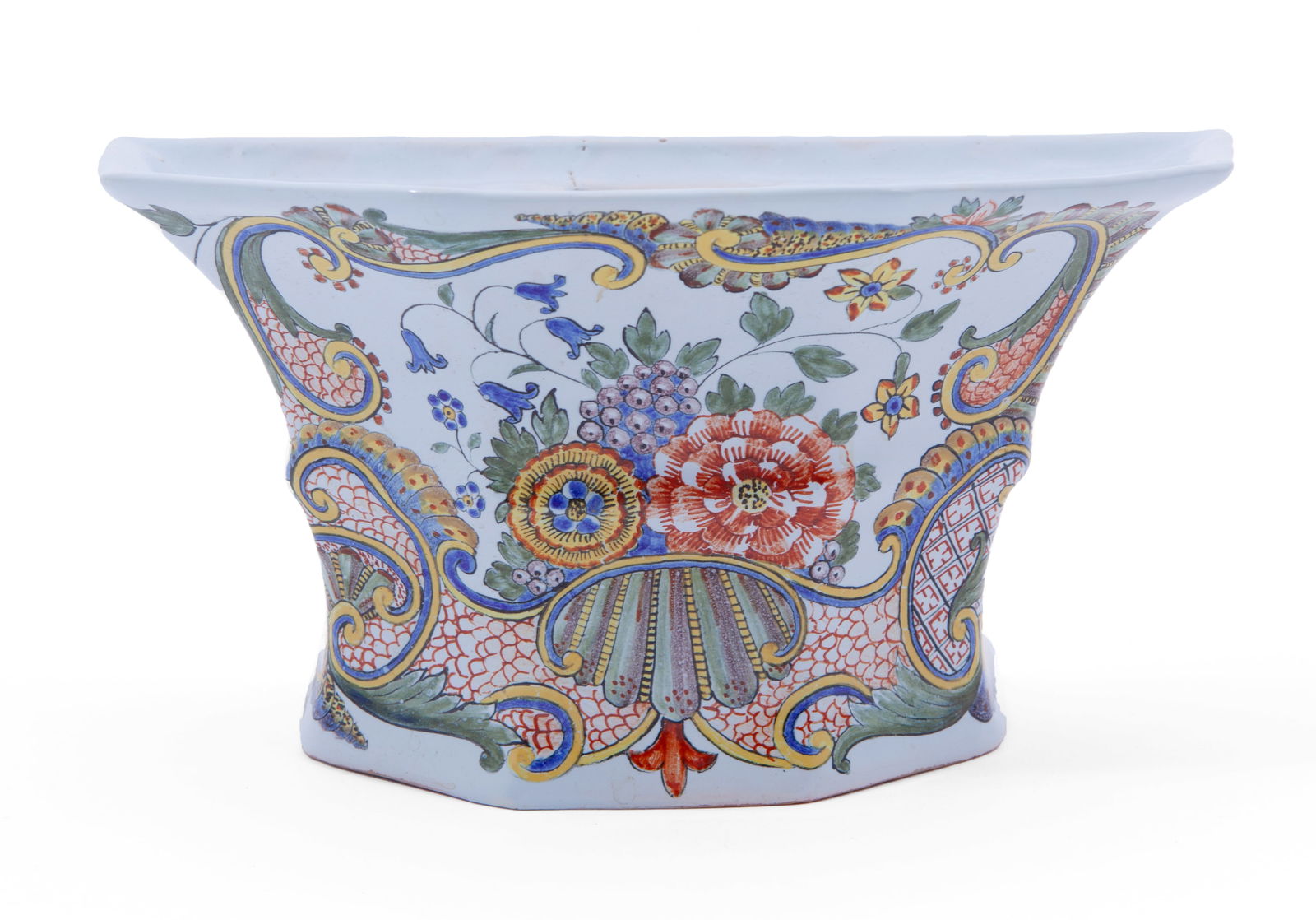 French Quimper Porquier Beau Porcelain Flower Holder Vase (1 of 7)