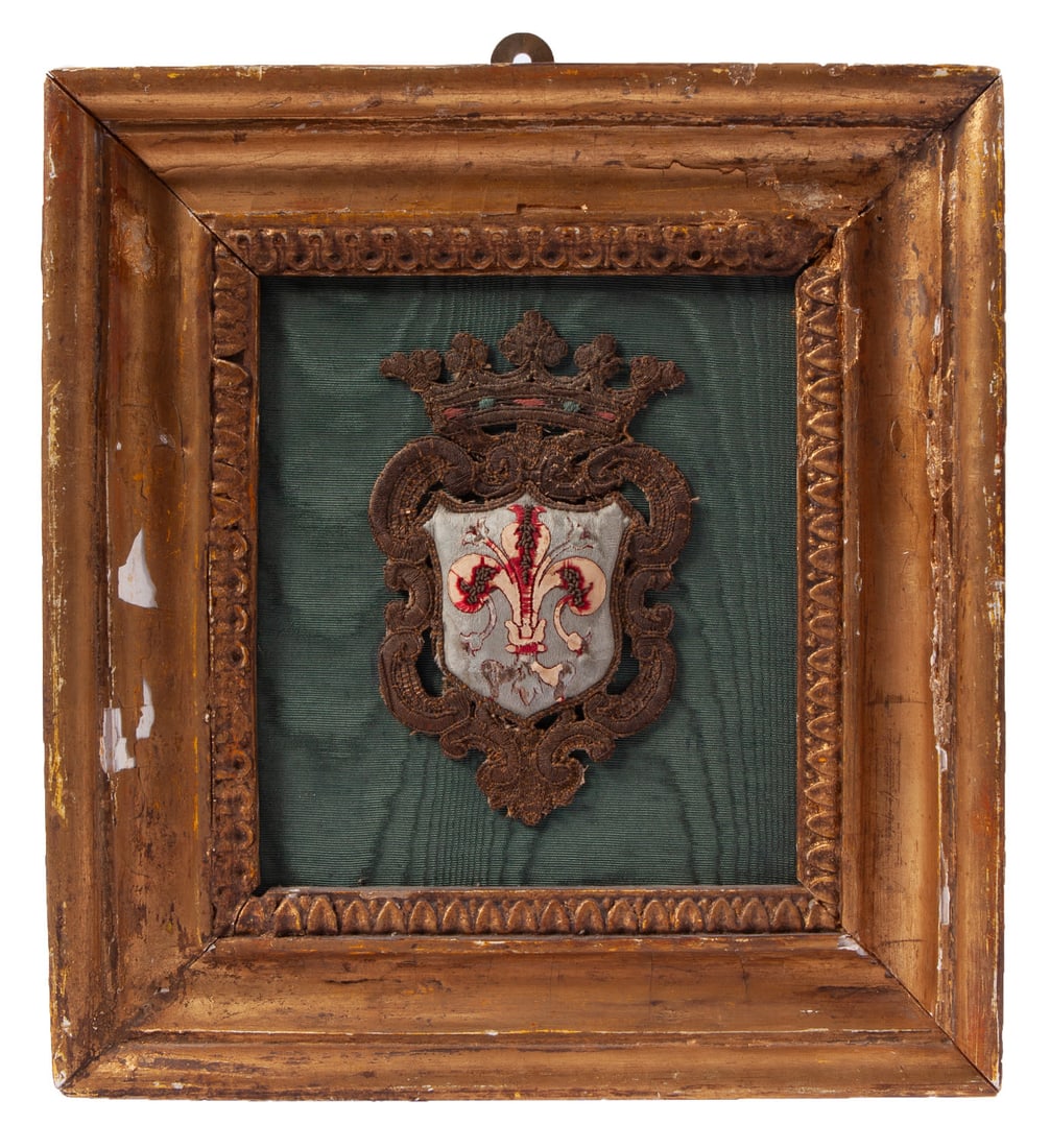 Framed Needlepoint Royal Coat of Arms (1 of 3)