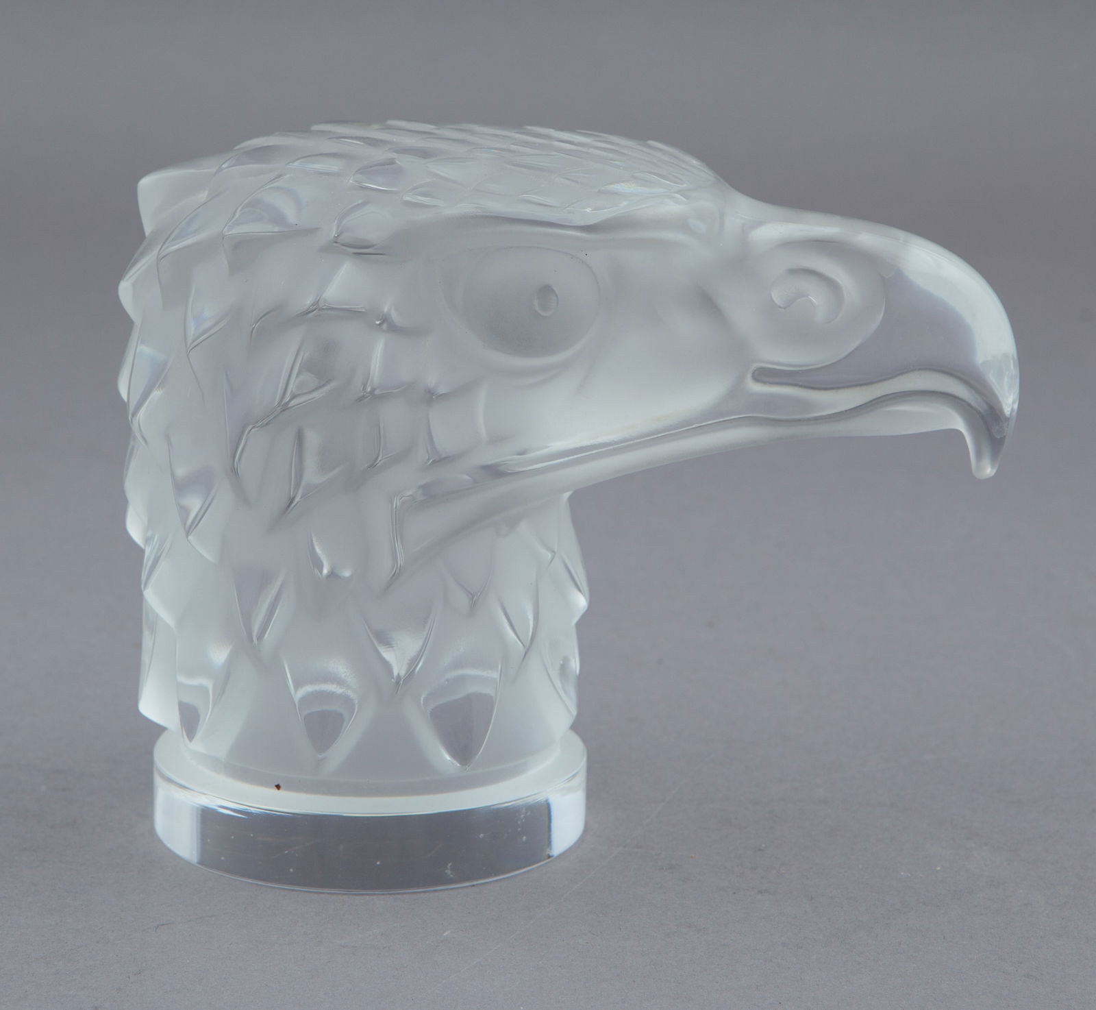 Lalique France Crystal Tete D'Aigle Eagle Head Luxury Mascot Paperweight Signed (1 of 6)