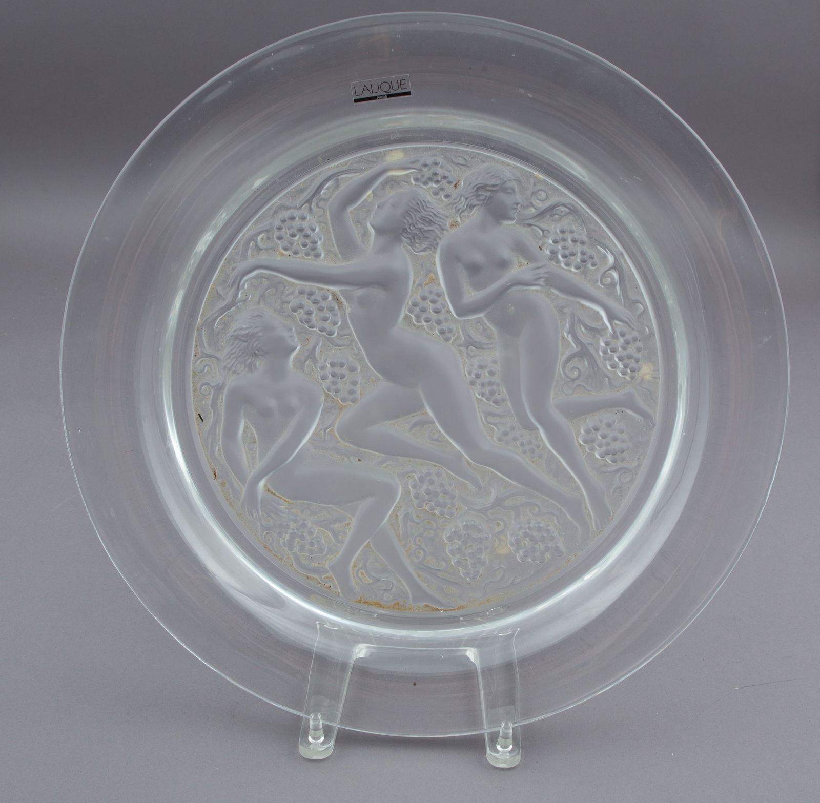 Lalique Crystal Glass Charger Bacchantes (1 of 6)